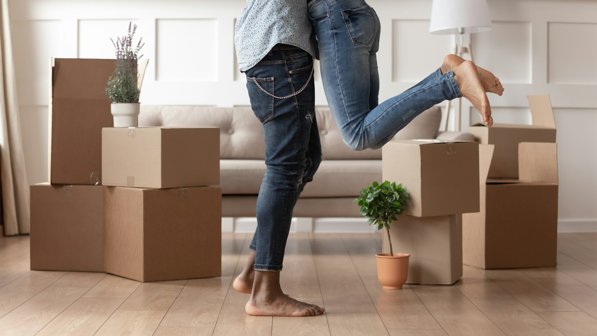 Couple thrilled to move into the rented property